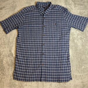 Patagonia Navy Plaid Casual Shirt